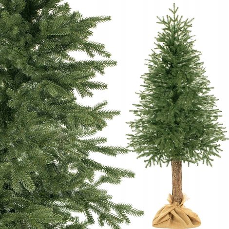 ALBERO DI NATALE ARTIFICIALE ABETE PE PREMIUM SU TRONCO 220cm