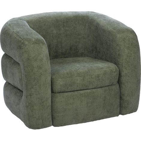 Amadeus - Fauteuil en tissu vert Bess (1/5)