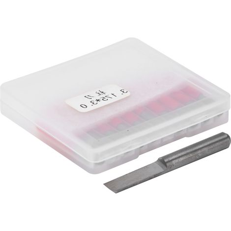 Lot de 10 fraises à graver en forme de V pour fraiseuse CNC, 1 cannelure, pour circuits imprimés, acrylique, lettrage et signalétique, argentées, 3,175 x 3 x 12 mm (1/5)
