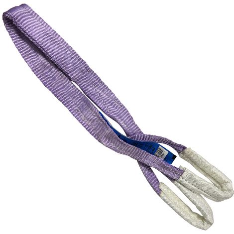Élingue plate double boucles 1 tonne – Longueur 1m – 100% polyester – WLL 1T – SF 7:1 – Pour chantiers humides