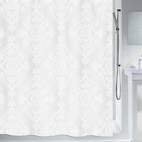 Cortina de ducha Poliéster RIVOLI 240x180cm Blanco Spirella