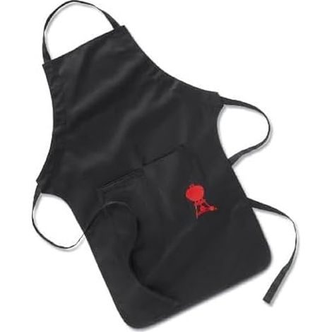 Oil-proof and waterproof apron, black, adjustable PVC apron, suitable for barbecues, kitchens, and canteens (1/5)