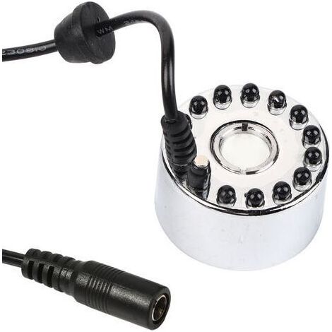Atomiseur Ultrasonique 24V Brumisateur à Ultrasons à Changement de Couleur Brumisateur d' Atomiseur D'éTang Humidificateur avec adaptateur prise ue 100-240V (1/5)
