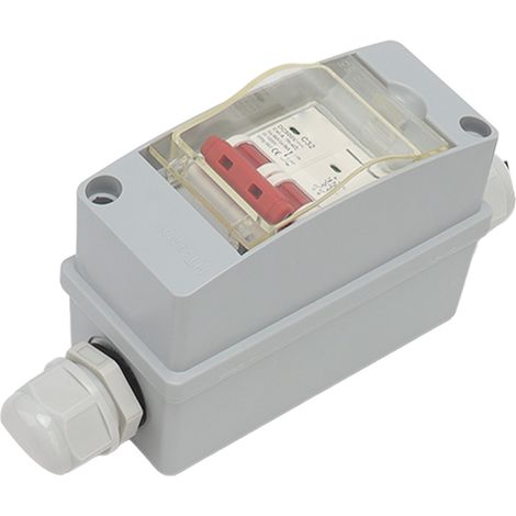 Disjoncteur MCB 2P DC 500V 32A avec boîtier de distribution étanche IP65 (sans câble) (1/5)