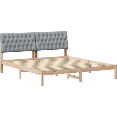 Maison Exclusive - Letto con Testiera Rivestita con testiera Marrone 180 x 200 cm