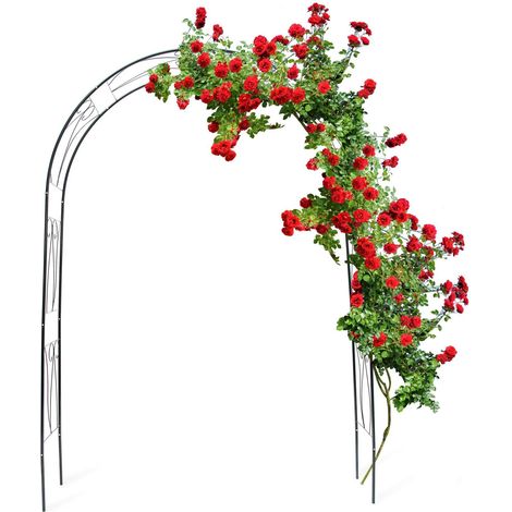 Arco di rose con ornamenti di sostegno