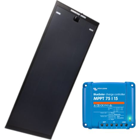 PACK ANTARION Panneau solaire AERO BLACK 170W + VICTRON Régulateur MPPT 15A (1/3)