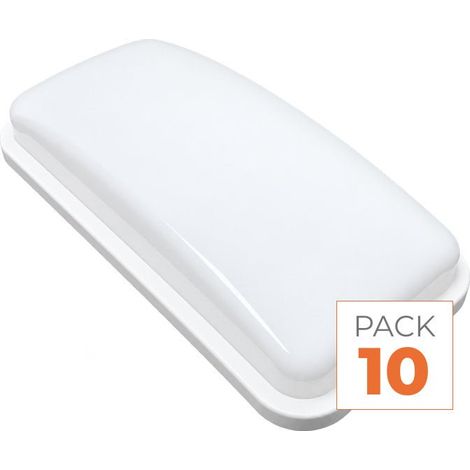 Applique LED Murale 20W Rectangulaire CCT IP65 - 3000K/4200K/6400K - Pack de 10 - SILAMP (1/2)