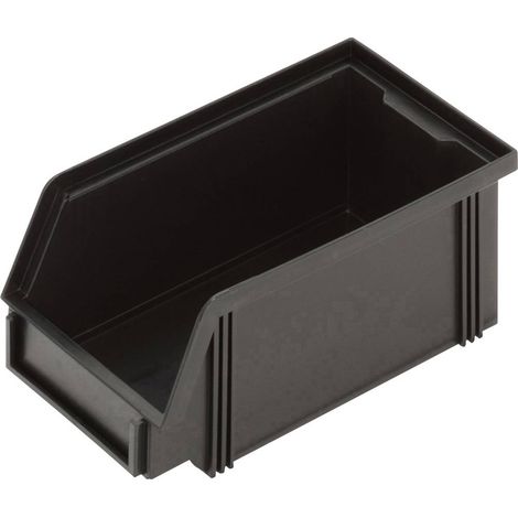 BAC DE RANGEMENT ESD ALUTEC 1394005197 (L X H X P) 100 X 75 X 175 MM NOIR 1 PC(S) (1/2)