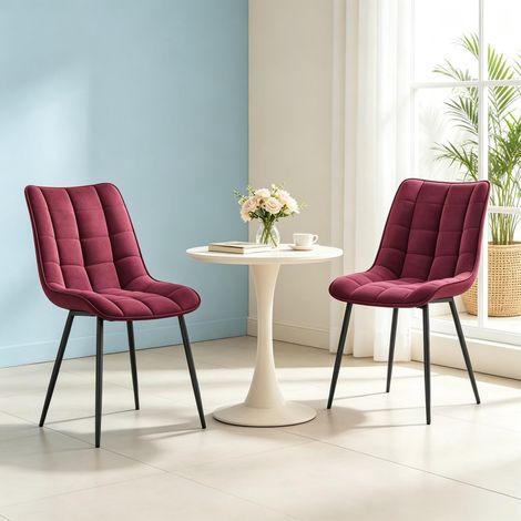 Sillas tapizadas de alta calidad, sillas tapizadas elegantes, sillas de comedor cómodas, sillas con estilo, sillas de diseño (solo con 2 sillas de comedor) (1/5)