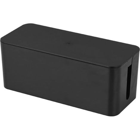 Boîte De Câble Tidy Box Anti Dust Wire Cord Management Storage Organizer Black Black 23x10x8cm, Boîte De Rangement du Câble, Boîte De Stockage du Câble, Boîte De Gestion des Câbles, Organisateur (1/5)