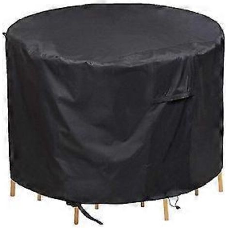Housse ronde anti-poussière et imperméable pour meubles de jardin, 112 x 21 cm (SZTXJ), idéale pour protéger votre table de jardin ou votre mobilier d'extérieur. (1/3)