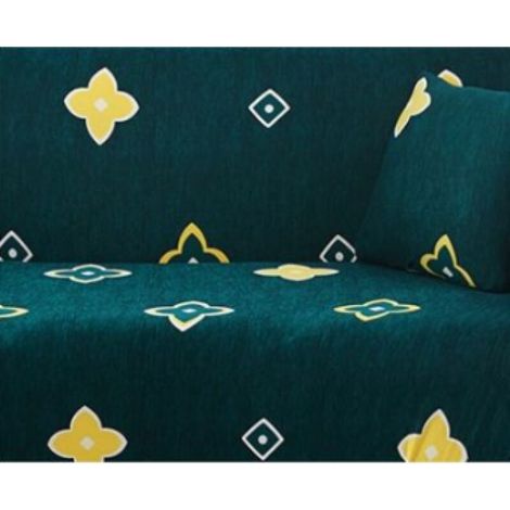 Housse de Canapé 2 Place 140-180cm Couverture Canapé avec Accoudoirs Moderne Couvre Canapé Elastique Universelle Revêtement de Canapé Housse de Protection vert foncé (1/4)