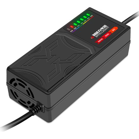 Chargeur intelligent Electromobile avec indicateur de batterie à 7 voyants pour vélo/scooter électrique (1/5)