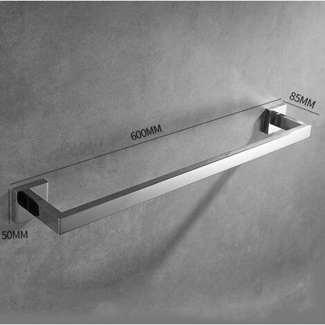 Porte-serviettes 60 cm, porte-serviettes mural moderne, acier inoxydable, accessoires de salle de bain (1/3)