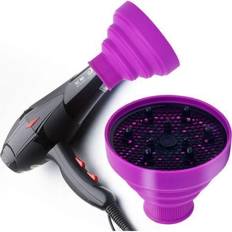 Longziming - Diffuseur pliable en silicone pour sèche-cheveux – Accessoire résistant à la chaleur pour des boucles, du volume et de la brillance – Léger, ajustable et facile à nettoyer pour la maison (1/5)
