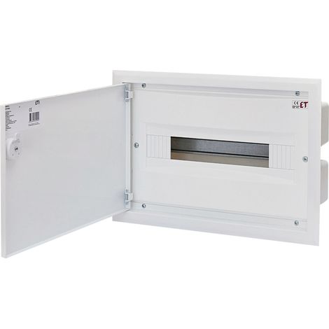 Tableau de distribution encastré, porte métallique, IP40, ERP18-1