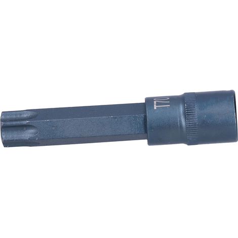Embout de douille Star S2 en acier allié, clé électrique rapide, outil de quincaillerie, bleui sous blister 1/2X100XT70 (1/5)