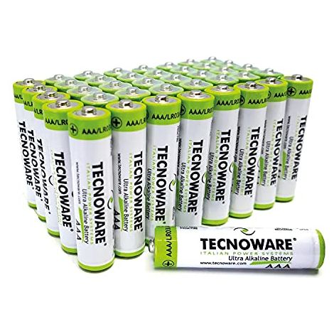 Tecnoware Batterie Mini Stilo Ultra Alcaline AAA 1.5 Volt Confezione 40 Pezzi (1/4)