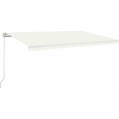 Maison Exclusive - Tenda da Sole Retrattile Manuale con LED 500x300cm Crema (1/5)