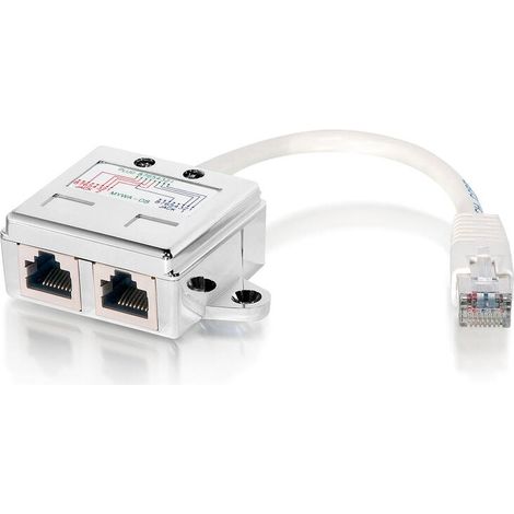 127603 divisor de red Metálico, Blanco