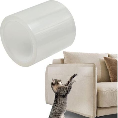Kratzschutzband für Katzen, Katzenkratzschutz, Klebefolie, transparentes Kratzschutzband - mit transparentem Klebepad für Türen, Möbel und Wände (20300cm) (1/5)