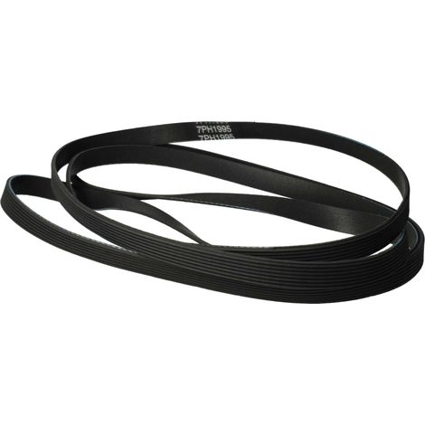 vhbw Drive Belt Replacement for 1995 PH 7 9000431719, 1995H7, 1995PH7, 7H1995, 7PH1995, BSHG00650499 for Tumble Dryer - 199.5 cm, Black