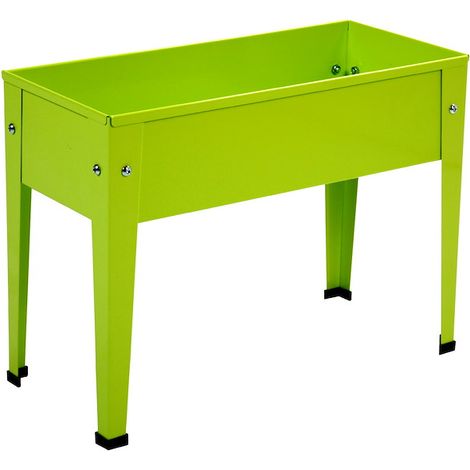 Kinder-Hochbeet 60x27x45cm Metall, apfelgrün