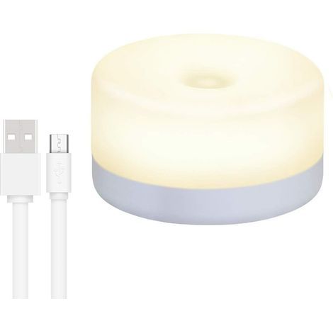 Veilleuse Tactile Rechargeable - LED Dimmable avec Mémoire de Luminosité - Pour Chambre Bébé Enfant ou Adulte - Blanc - 1 Pièce