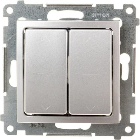Conector de doble obturador Simon 54, conectores r谩pidos, plata mate DZW2.01/43