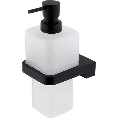 Nimco Maya - Seifenspender mit Halter, Glas matt/Schwarz MAC 29031H-T-90