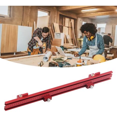 Rainure coulissante universelle graduée, support spécial pour outils de travail du bois et ensemble barre/règle coulissante réglable. (1/5)
