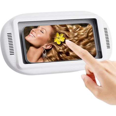 Supporto per telefono impermeabile generico, supporto per telefono da doccia, supporto da parete con forte ventosa, supporto da parete con ventosa per bagno e cucina (1/5)