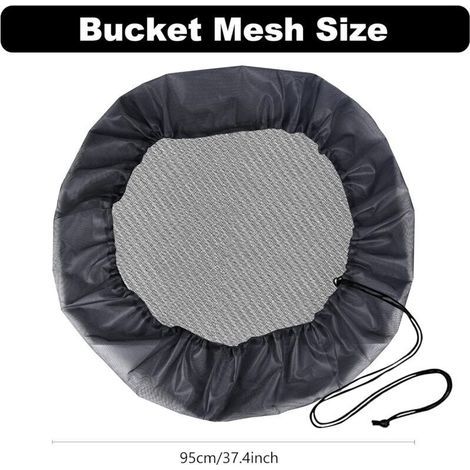 Filet de Protection pour Récupérateur d'Eau de Pluie 95 cm Anti-Moustiques et Animaux avec Cordon (1/3)