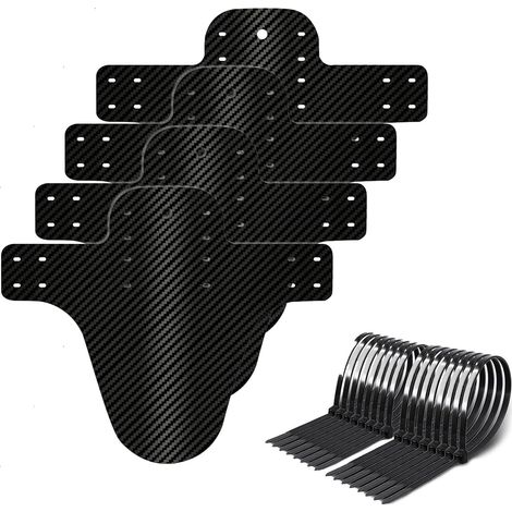 garde-boue pour VTT Texture fibre de carbone Avec cravates Protection anti-éclaboussures avant arrière Mudguard de 20/24/26/27,5/29" (1/5)