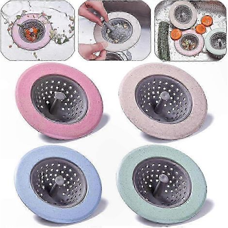Filtre anti-cheveux pour évier et douche, crépine de vidange universelle, grille siphon réutilisable (1/5)
