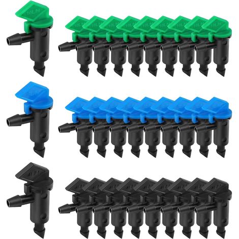90 gocciolatori per irrigazione, 3 Colori gocciolatori per irrigazione a Bandiera da Giardino in 3 Dimensioni, 1 GPH, 2 GPH, 4 GPH all'ora per irrigazione di Alberi e arbusti (1/5)