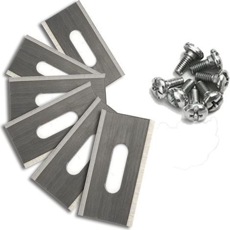 Paquete de 30 cuchillas de acero inoxidable para desbrozadora Husavarna de 35,8 x 18,5 x 0,65 mm (plateadas) (1/3)