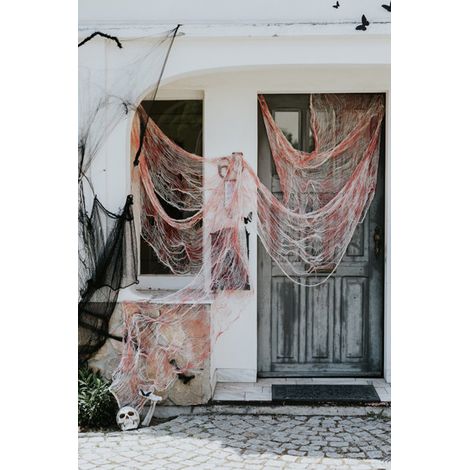 Material decorativo con manchas de sangre, blanco, 0,72x9,8m (1/5)