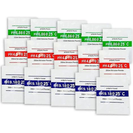 Solution tampon pour pH-mètre en poudre (15 sachets) - Pour pH-mètre de précision (1/5)