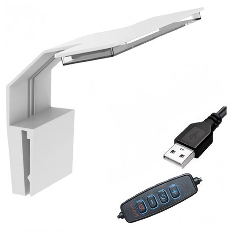 Lampe LED USB pour aquarium, éclairage écoénergétique et étanche avec pince, idéale pour les plantes aquatiques et les petits aquariums. (1/5)