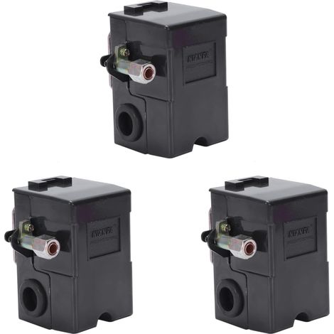 3Pcs Commutateur de Compresseur D'Air Commutateur de Pression Universel 95-125 Psi pour Vanne de Commande de Pompe de Compresseur D'Air (1/5)