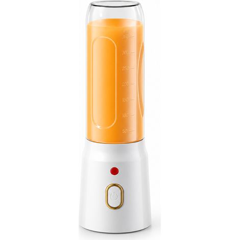 Blender portable USB avec 2 gobelets et 10 lames en acier, blanc (1/5)