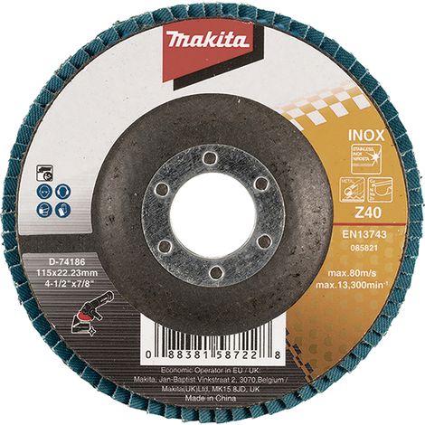 MAKITA D-74186 Disco lamellare 115 (G40) metallo