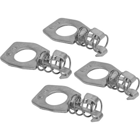 Lot de 4 verrous à came pour chauffe-eau, en acier inoxydable, couleur argentée, pour camping-car ou caravane. (1/5)