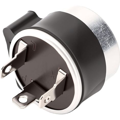 Relais de Clignotant, Relais Indicateur 3 Broches 12V 21W, Boîtier en Aluminium Composants Électroniques avec Connecteurs à Lames pour Feux de Clignotants (1/5)