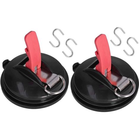 2 Pcs Suction Cup Hooks Heavy Duty Car Camping Essentials Suction Cup Tie Down for Car Awning RV Boat Window Glass (1/5)