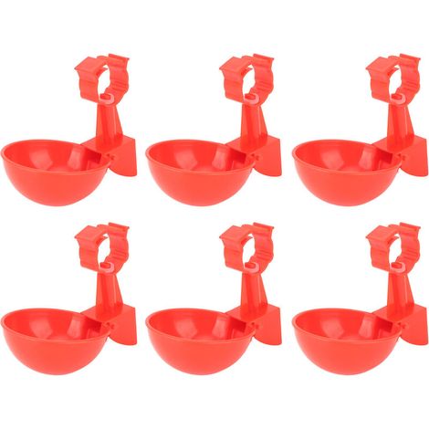 Ensemble de 6 abreuvoirs automatiques pour poulets, canards, oies et autres volailles système d'hydratation pour cages ou élevage domestique.-AquaForge (1/5)