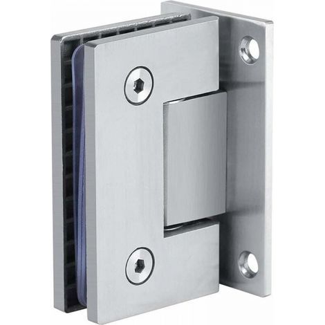 Cyslmuk – Charnière pince de porte en verre 90º – Acier noir haute teneur carbone – Épaisseur verre 8-12mm – Charge max 36kg – Pour douche sans cadre (1/4)