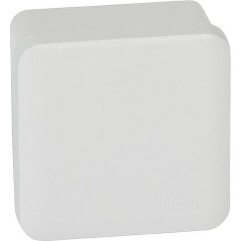 LEGRAND 092011  Caja plexo cuadrada sin conos IP55/IK07 80x80x45mm sin entradas con tapa opaca a presión fabricada en termoplás